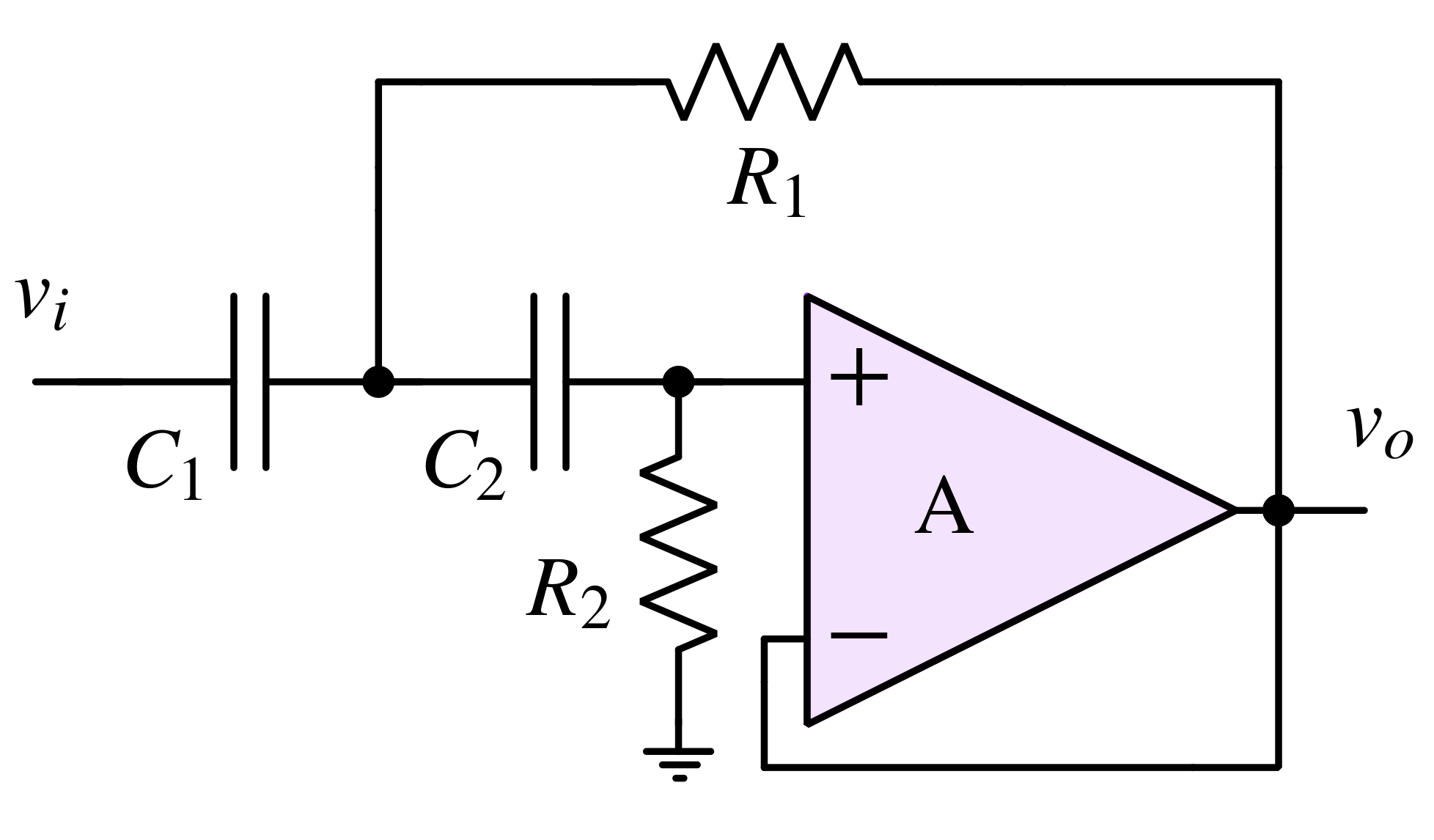sallen key band pass filter gain of 1