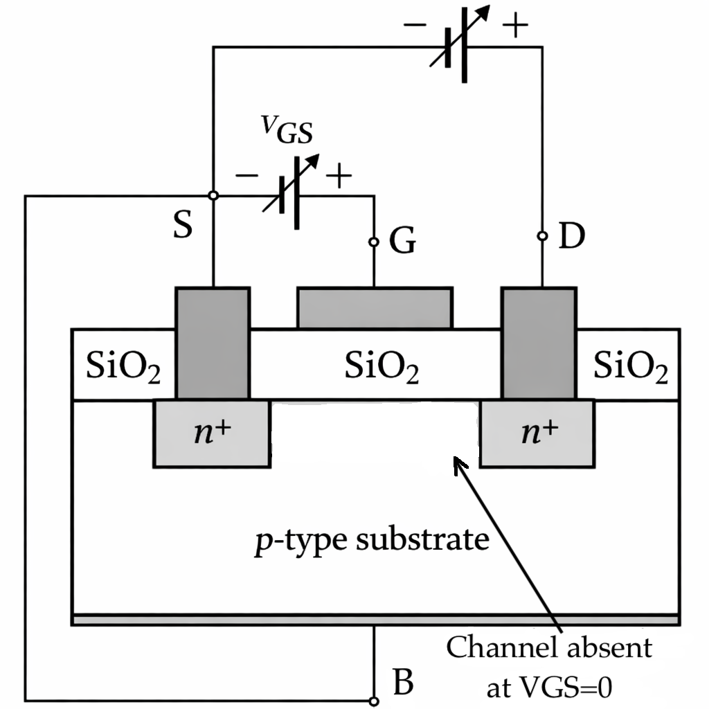 Enhancement mode N-channel MOSFET