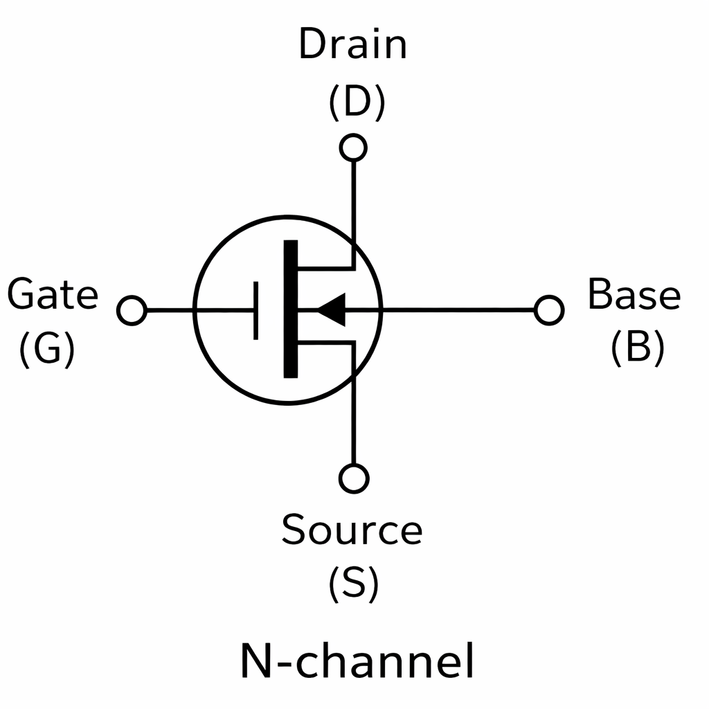 NMOS four terminal symbol