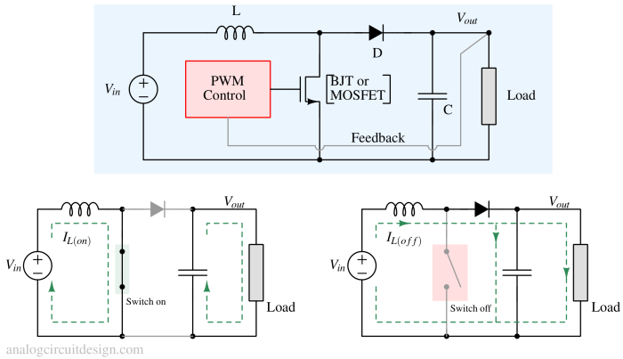 boost regulator topology with working