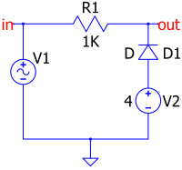 circuit_of_shunt_negative_clipper_with_pos_bias