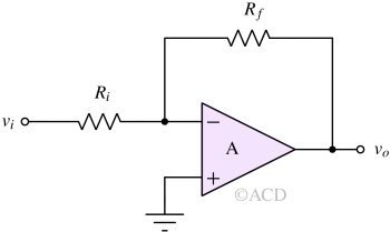 inverting op amp circuit diagram