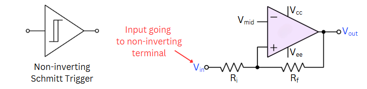 non inverting schmitt trigger